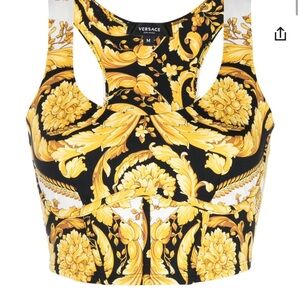 Versace Baroque Printed Cropped Tank Top